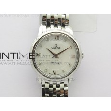 ZF공장 오메가 드빌 27.4MM 화이트다이얼 De Ville Prestige Quartz 27.4 mm SS ZF 1:1 Best Edition White Dial on SS Bracelet Jap Quartz