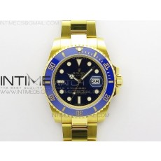 RO공장 롤렉스 서브마리너 청금 포금 Submariner 116610 LB ROF Best Edition YG Wrapped Blue Dial on YG Wrapped Bracelet A2836