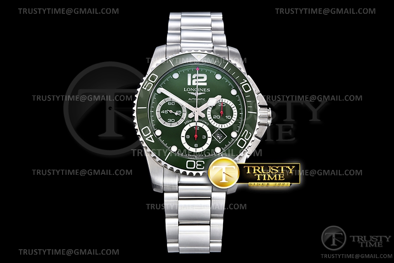 AC공장 하이드로콘퀘스트 크로노 그린다이얼 HydroConquest Chrono Mens SS/SS Green ACF A7750