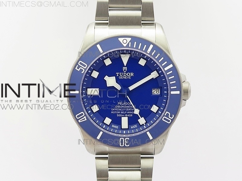 XF공장 V5 펠라고스 티타늄 블루다이얼 Pelagos XF 1:1 V4 Best Edition Blue dial Blue Bezel on Titanium Bracelet MIYOTA 9015 to Cal