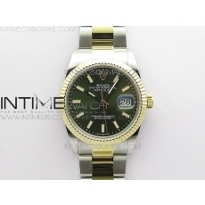 BP공장 롤렉스 데이저스트 36 옐로우골드콤비 904 그린다이얼 Datejust 36mm 116231 SS/YG BP 1:1 Best Edition Green Dial Stick Markers On SS/YG Oyster Bracelet A2824