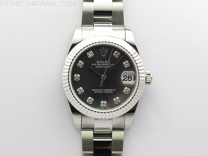 BP공장 롤렉스 데이저스트 31 자개다이얼 2813무브 21600진동 Datejust 31mm 278273 SS BP Best Edition Black MOP Crystal Markers Dial on Oyster Bracelet