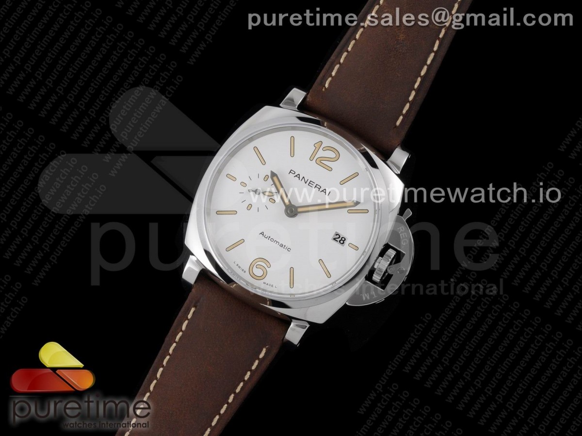 VS공장 파네라이 PAM1046 화이트다이얼 가죽스트랩 PAM1046 Luminor Due VSF Best Edition White Dial on Brown Asso Strap AXXXIV