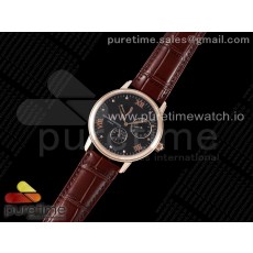 OX공장 패트리모니 파워리저브 로골 블랙다이얼 가죽스트랩 Patrimony Power Reserve RG OXF Best Edition Black Dial on Brown Leather Strap A23J