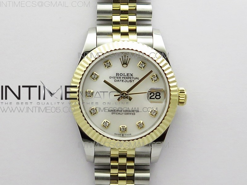 BP 롤렉스 데이저스트 31 옐로우골드콤비 자개다이얼 2813 Datejust 31mm 278273 SS/YG BP Best Edition White MOP Diamond Markers Dial on SS/YG Jubilee Bracelet