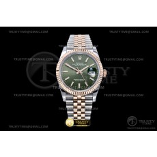 GM공장 롤렉스 데이저스트 36 로즈골드콤비 그린다이얼 2824 DJ 36mm Jub Flt 904L RG/SS Green/Stk GMF Asia 2824