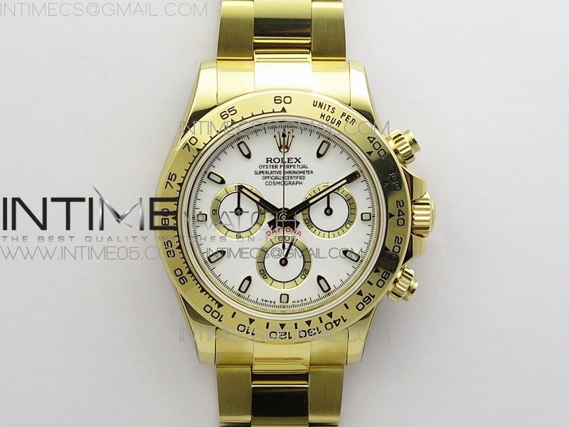 BL공장 롤렉스 스틸 데이토나 옐로우골드금통 화이트다이얼 Daytona 116500 LN YG BLF Best Edition White dial On YG Bracelet A4130