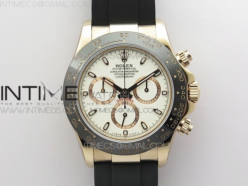 BL공장 세라토나 로골 화이트다이얼 러버 Daytona 116500 LN RG BLF Best Edition White dial On Black Rubber Strap A4130