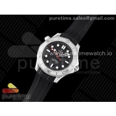 VS공장 오메가 씨마스터 다이버 300M 넥튼 블랙다이얼 러버 Seamaster Diver 300M Nekton VSF 1:1 Best Edition Black Dial on Black Rubber Strap A8806