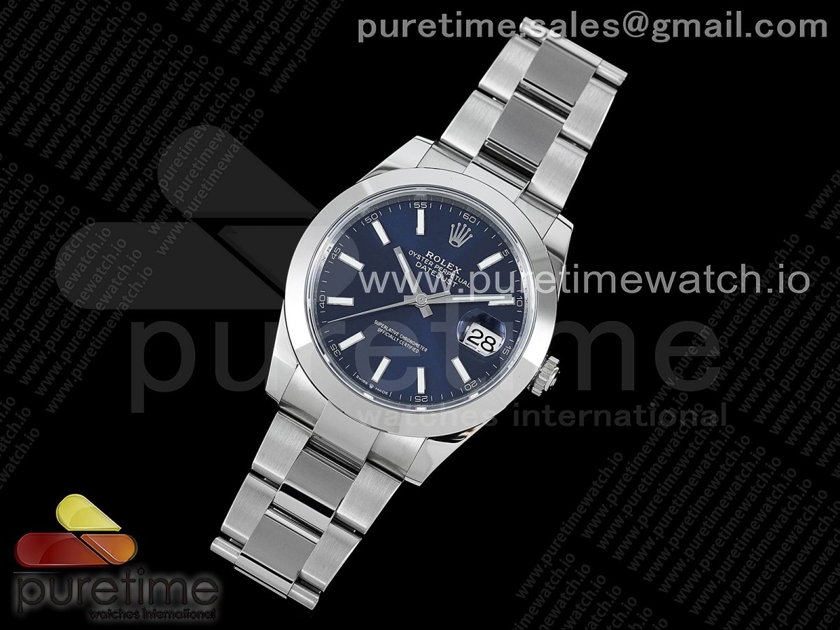 VS공장 롤렉스 데이저스트 41 블루다이얼 3235 DateJust 41 126330 904L SS VSF 1:1 Best Edition Blue Dial on Oyster Bracelet VS3235