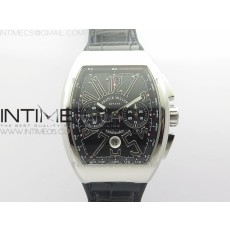 AB공장 뱅가드 블랙다이얼 거미스트랩 Vanguard V45 Chrono SS ABF Best Edition Black Dial Black Markers on Black Gummy Strap A7750