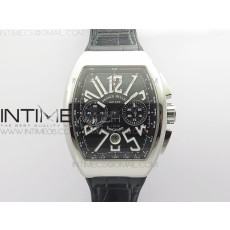 AB공장 뱅가드 블랙다이얼 거미스트랩 Vanguard V45 Chrono SS ABF Best Edition Black Dial on Black Gummy Strap A7750