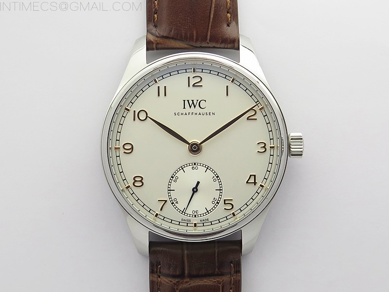 ZF공장 포르투기저 화이트다이얼 가죽스트랩 Portuguese IW358303 ZF 1:1 Best Edition SS White Dial RG Markers on Brown Leather Strap A82200