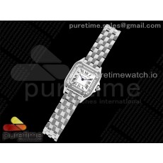 BV공장 까르띠에 팬더 22 스틸 화이트다이얼 다이아몬드베젤 브레이슬릿 Panthère 22mm BVF 1:1 Best Edition SS White Dial Diamonds Bezel on SS Bracelet Ronda Quartz