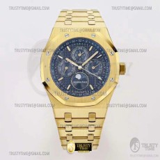 BF공장 오데마피게 로얄오크 퍼페츄얼캘린더 26574 블루다이얼 옐로우골드금통 Royal Oak Perpetual Cal 26574 YG/YG Blue BF A5134