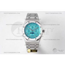 BF공장 오데마피게 로얄오크 퍼페츄얼캘린더 26574 민트다이얼 Royal Oak Perpetual Cal 26613ST SS/SS T-Blue BF A5134