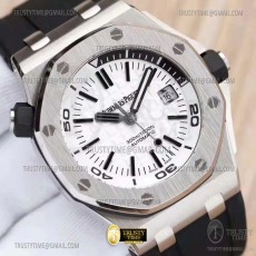 BF공장 오데마피게 로얄오크오프쇼어 다이버 15710 화이트다이얼 Royal Oak Offshore Diver 15710 SS/RU White BF A3120