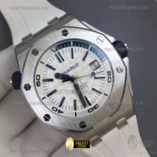 BF공장 오데마피게 로얄오크오프쇼어 15710 화이트 Royal Oak Offshore Diver 15710 SS/RU White BF A3120