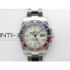 BP공장 롤렉스 GMT마스터2 펩시 화이트운석다이얼 오이스터브레이슬릿 GMT-Master II 116719 BLNR Red/Blue Ceramic 904L BP 1:1 Best Edition White Dial On VR3285 (Correct Hand Stack)