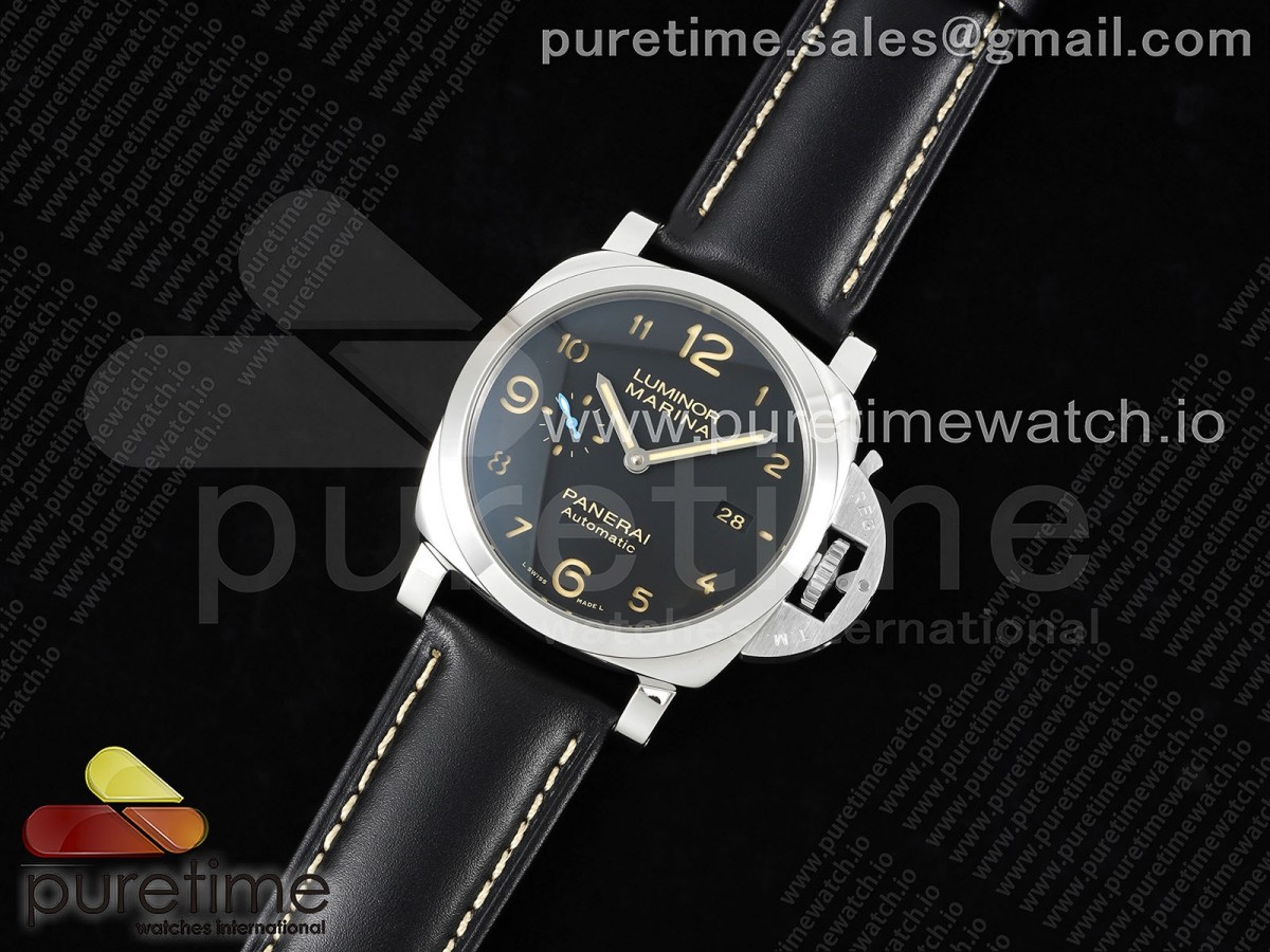 TTF공장 파네라이 PAM1359 스틸 블랙다이얼 가죽스트랩 PAM1359 W TTF 1:1 Best Edition on Black Leather Strap P9010