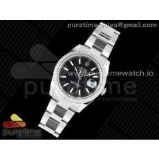 NTF공장 롤렉스 데이저스트 41 스틸 블랙다이얼 플루티드베젤 오이스터브레이슬릿 DateJust 41 126334 NTF 1:1 Best Edition 904L Steel Black Stick Dial on Oyster Bracelet VR3235