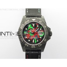 DIW공장 롤렉스 GMT마스터 컬러풀다이얼 블랙나일론스트랩 GMT Carbon DIWF Best Edition Color Dial on Black Nylon Strap SA3186 CHS