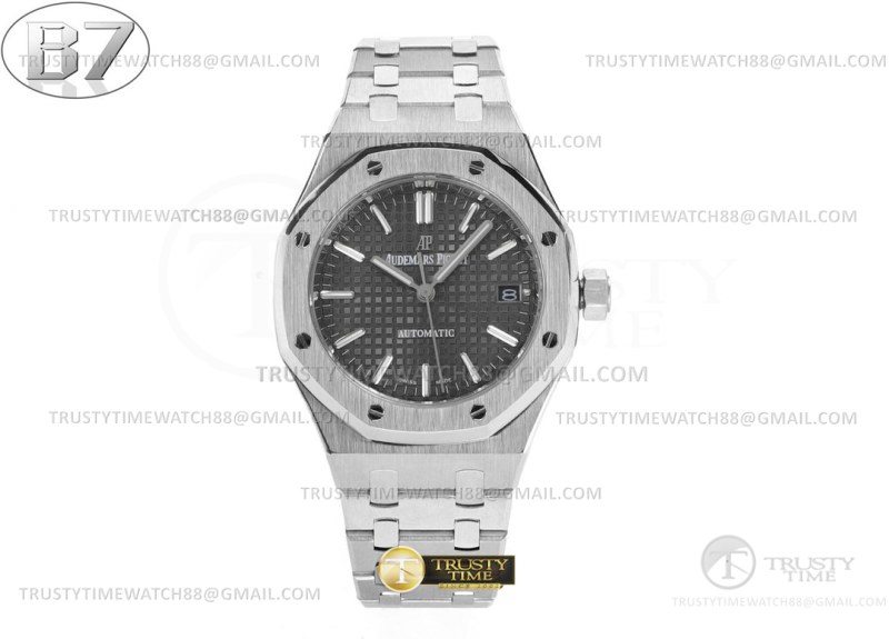 B7공장 오데마피게 로얄오크 15550 스틸 그레이다이얼 브레이슬릿 Royal Oak 37mm 15550 SS/SS Grey B7F MY9015