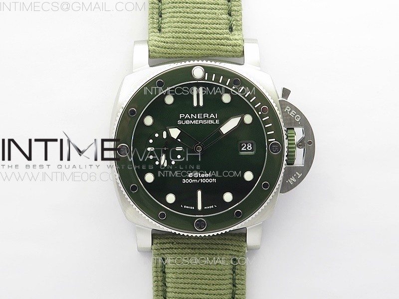 VS공장 파네라이 PAM1287 섭머저블 그린다이얼 그린스트랩 PAM1287 Y VSF 1:1 Best Edition Green Dial on Green Leather Strap P.900 Super Clone