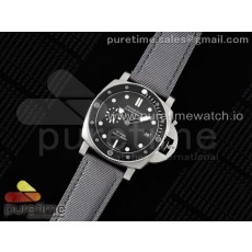 SB공장 파네라이 섭머저블 PAM1288 스틸 그레이다이얼 그레이나일론 PAM1288 Y SBF 1:1 Best Edition Gray Dial on Gray Nylon Strap P900 VS공장