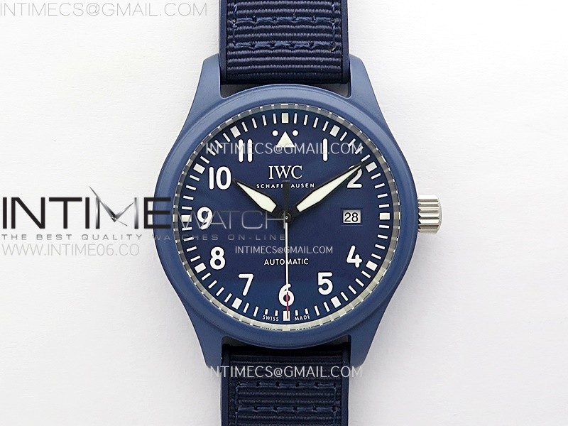 ZF공장 IWC 라우레우스 블루세라믹케이스 블루다이얼 블루나일론스트랩 Pilot’s Watch Laureus Blue Ceramic IW328101 ZF 1:1 Best Edition on Blue Nylon Strap A32111