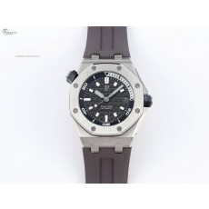 APS공장 오데마피게 로얄오크오프쇼어 다이버 15720 스틸 그레이다이얼 러버스트랩 Royal Oak Offshore Diver 15720 SS APSF 1:1 Best Edition Gray Dial on Gray Rubber Strap A4308 Super Clone