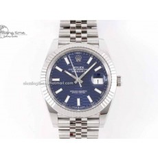 CLEAN공장 롤렉스 데이저스트 41 스틸 블루플루티드다이얼 플루티드베젤 쥬빌레브레이슬릿 클린 DATEJUST 41 126334 CLEAN 1:1 BEST EDITION 904L STEEL BLUE TEXUTED DIAL ON JUBILEE BRACELET VR3235