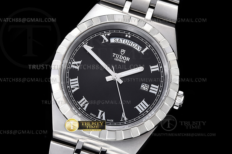 V7공장 튜더 로얄 28600 스틸 블랙다이얼 로만인덱스 브레이슬릿 Tudor Royal 28600 41mm SS/SS Blk/Rmn V7F A2836