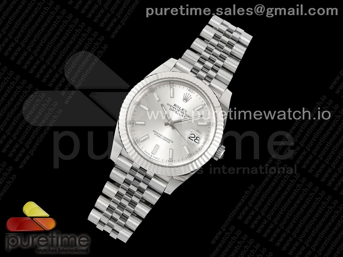 C+공장 롤렉스 데이저스트 41 스틸 실버다이얼 쥬빌레브레이슬릿 DateJust 41 126334 C+F 1:1 Best Edition 904L Steel Silver Dial on SS Jubilee Bracelet VR3235 씨플러스