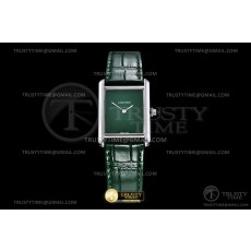 DR공장 까르띠에 탱크 머스트 라지 그린다이얼 악어스트랩 Cartier Tank Must SS/LE Green DRF Swiss Qtz