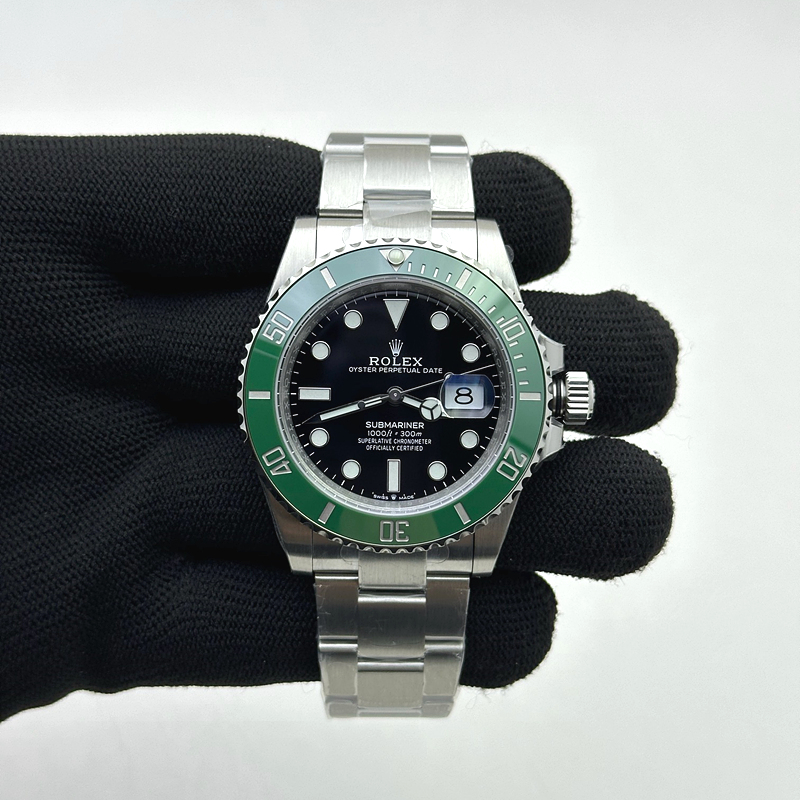 국내배송!! VS공장 롤렉스 서브마리너 41 스타벅스 그린 스틸 브레이슬릿 (고유번호 0s147)
